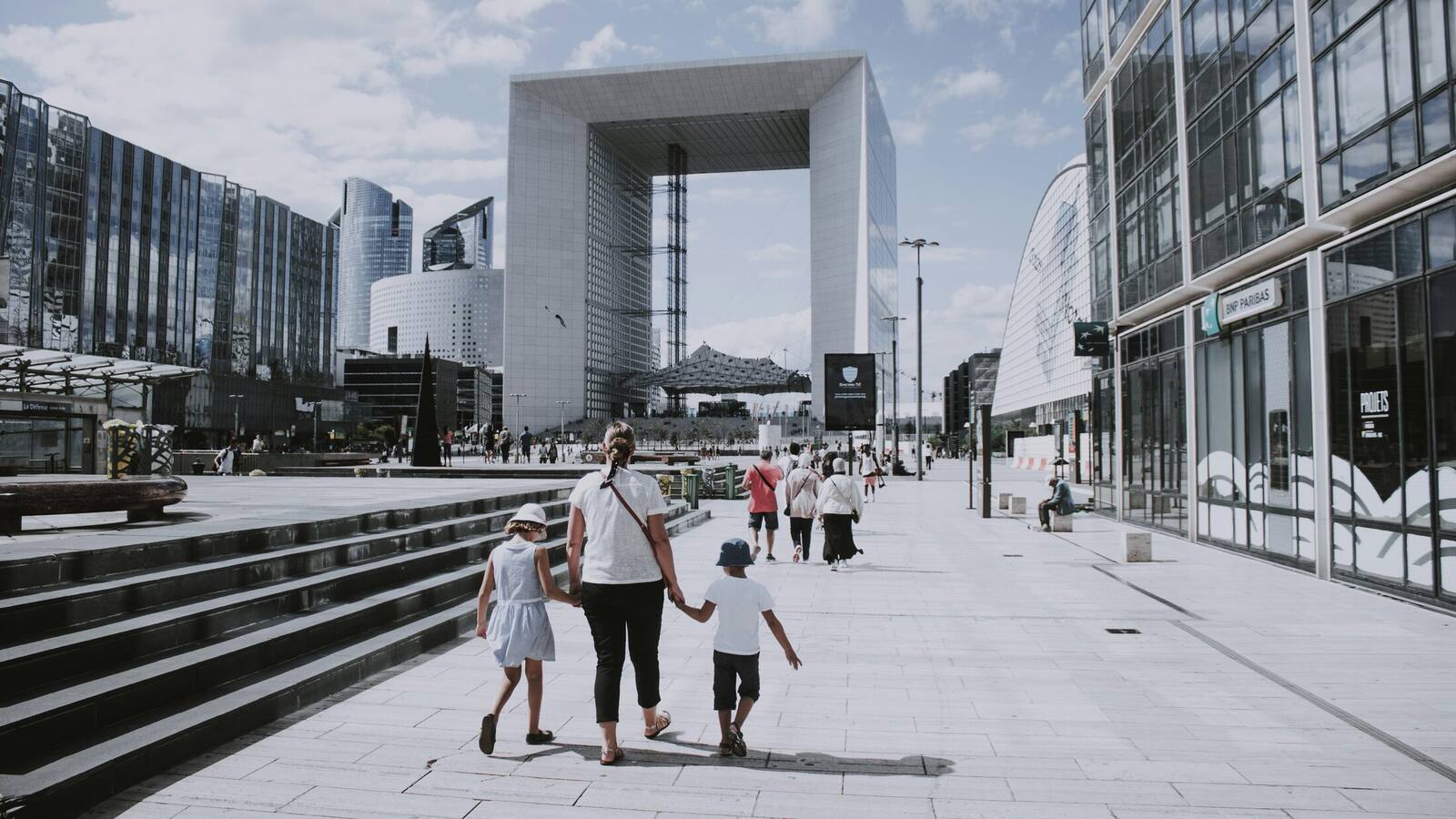 Residents enjoying a walkable, thriving community