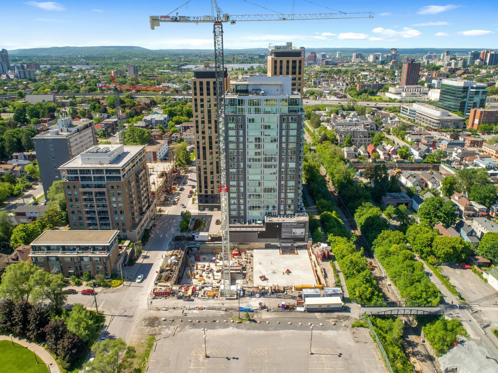 A residential high-rise under development